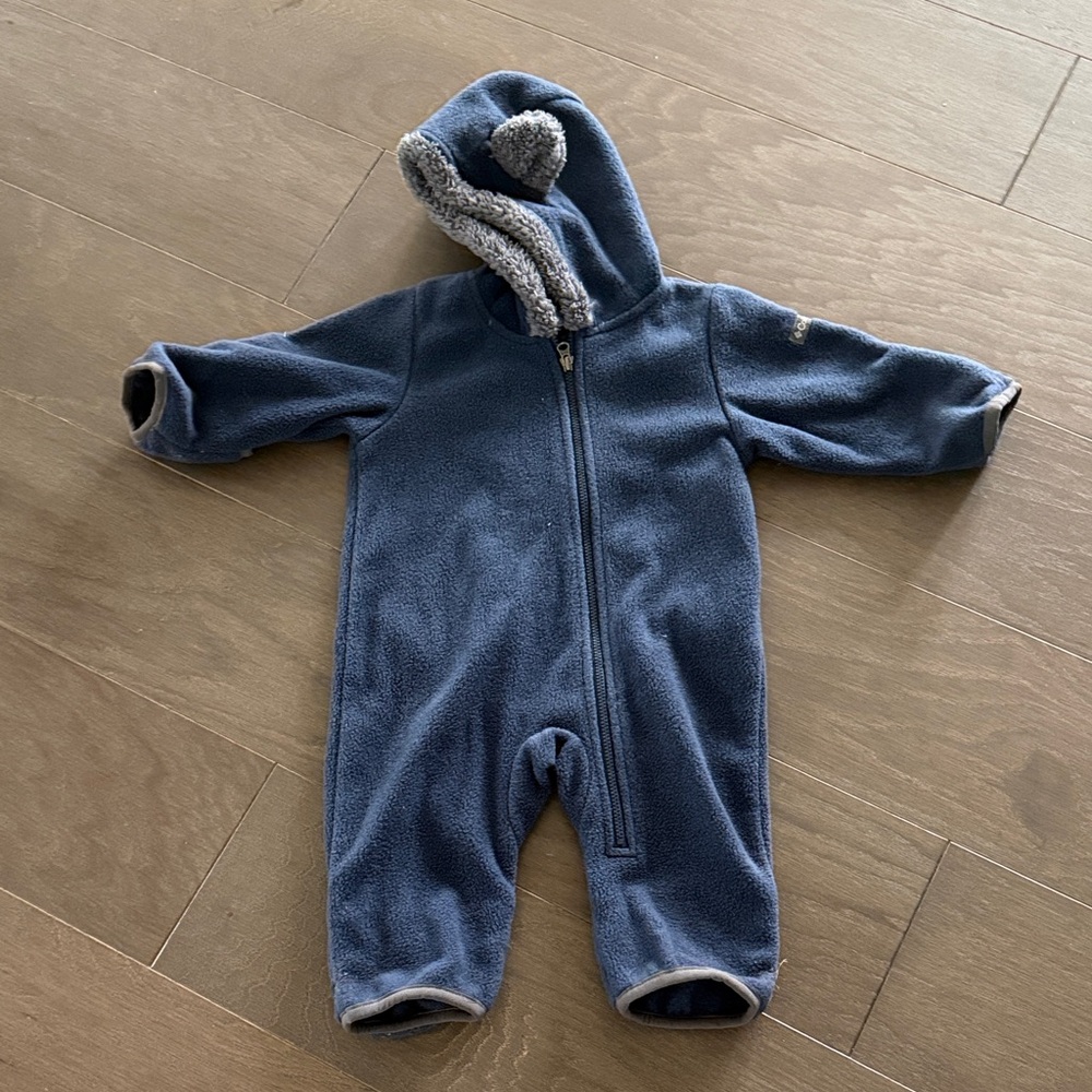 Columbia Navy Fleece Kids Footie
